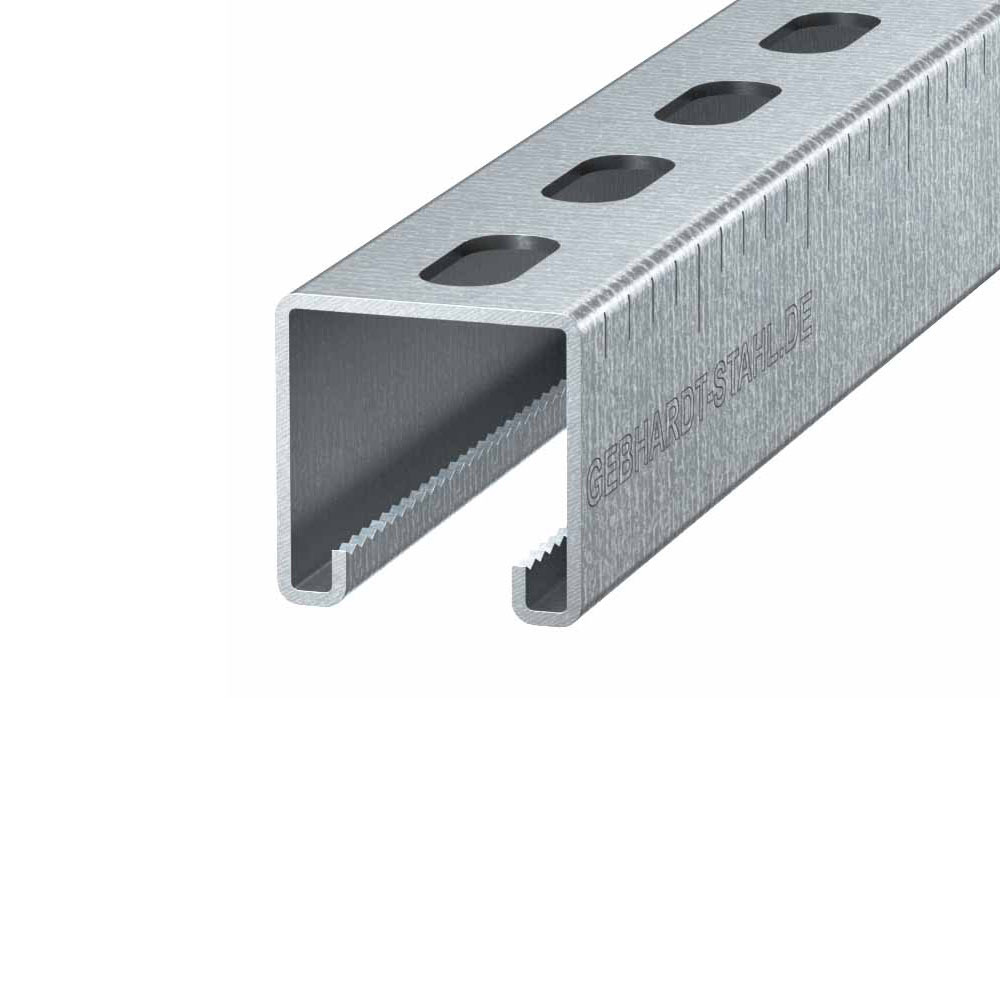 Montageschiene - 41/41 x 2,0 mm - verzahnt