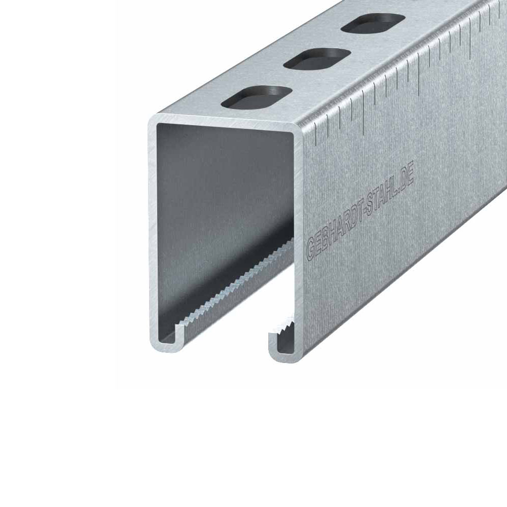 Channel section - 41/62 x 2,5 mm - with serration