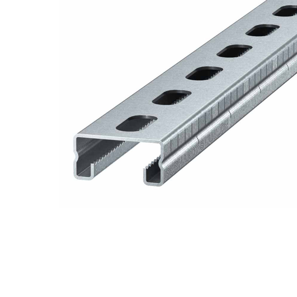 Channel section - 41/21 x 1,5 mm - with serration