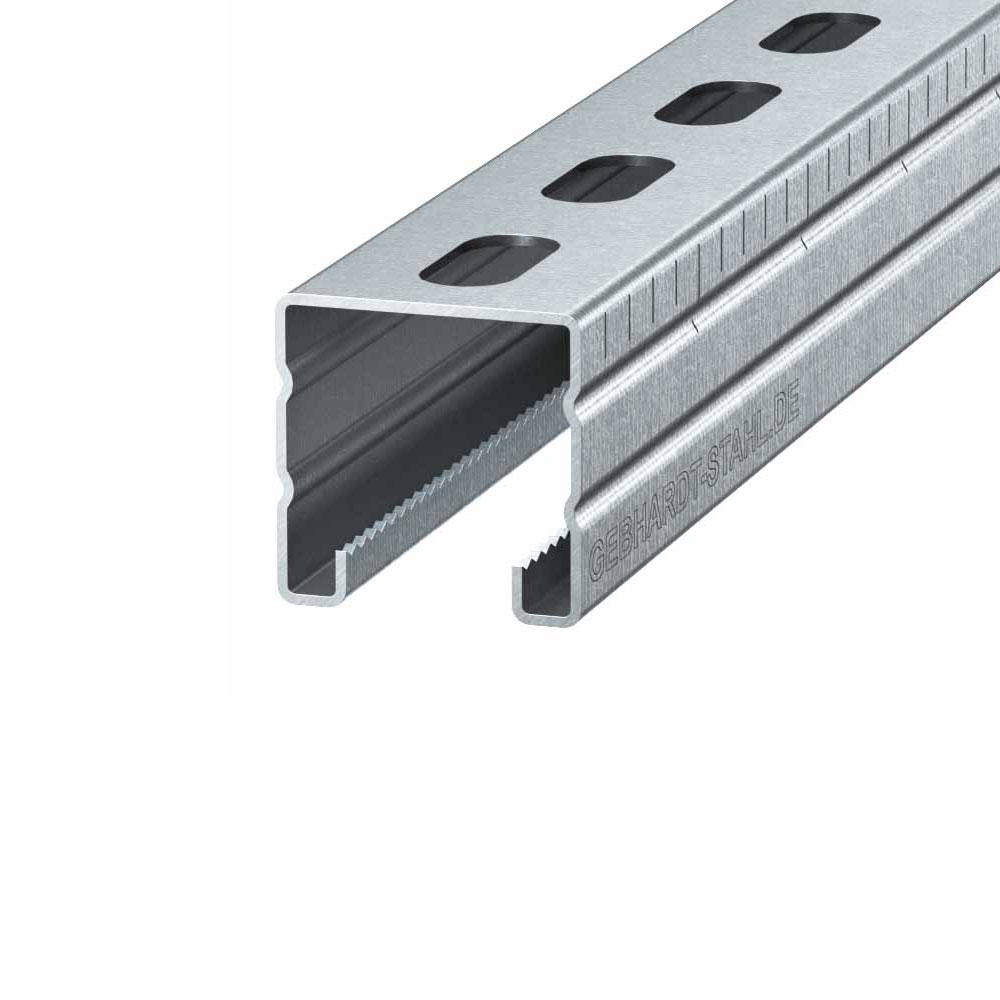 Montageschiene - 41/41 x 1,5 mm - verzahnt